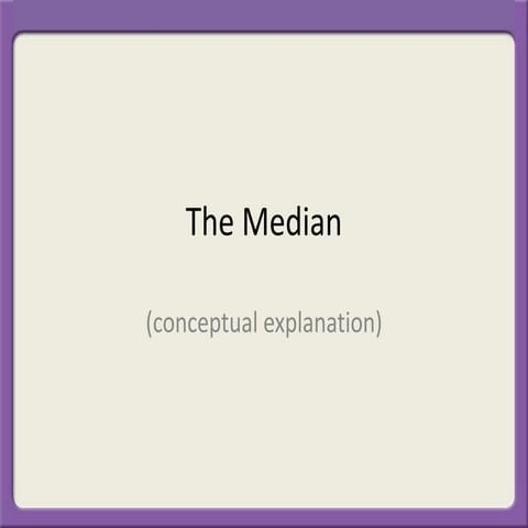 Calculating the median (basic)