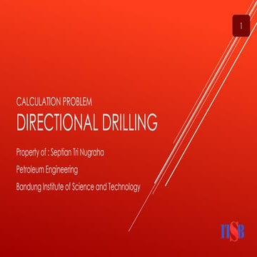 DIRECTIONAL DRILLING PROBLEM SOLVING