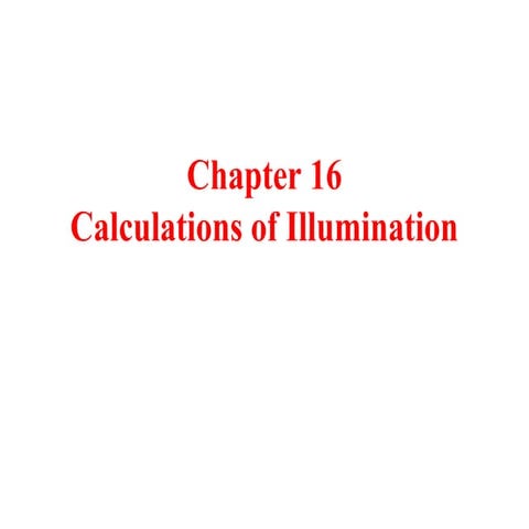 Calculations of illumination