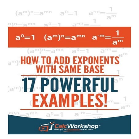 How to Add Exponents with same base | PDF