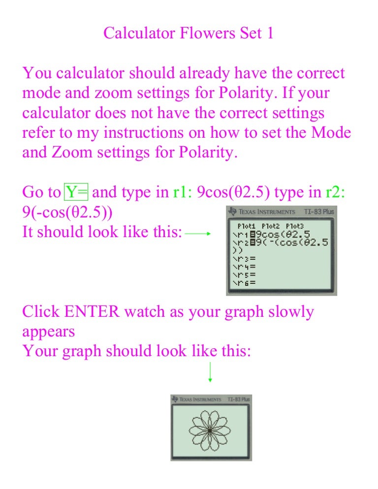 Calculator Flowers Set 1