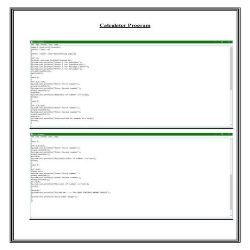 Calculator program