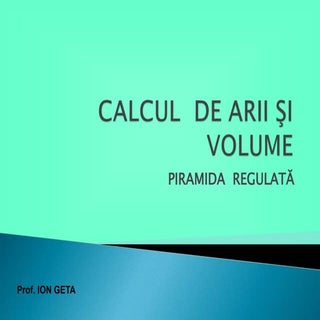 Calcul de arii si volume