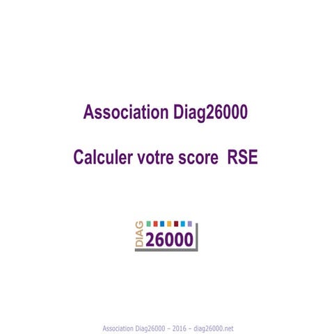 Calculer votre score rse | PDF