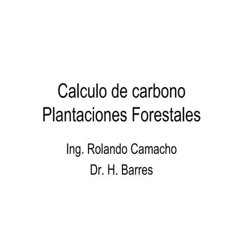 Calculo de carbono