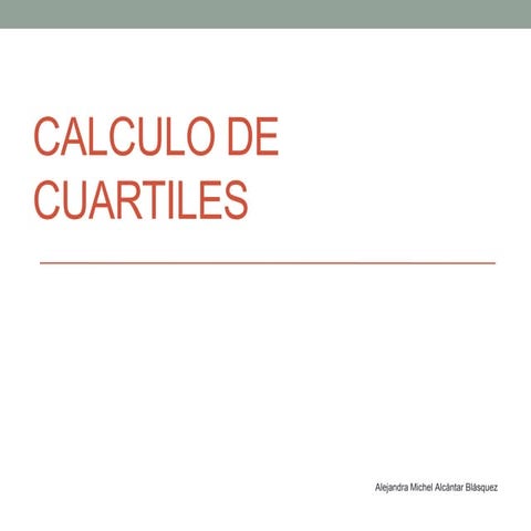 Calculo de cuartiles