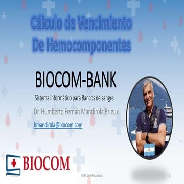 Cálculo de vencimiento de hemo componentes