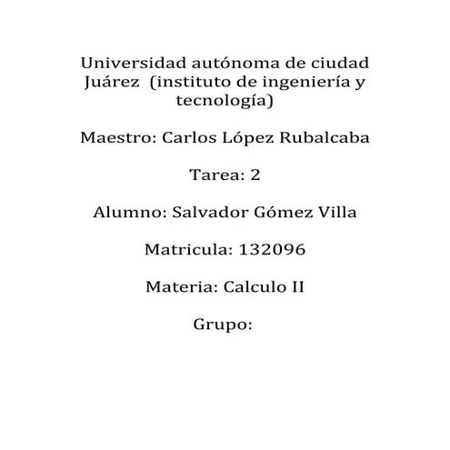 Calculo ii tarea 2