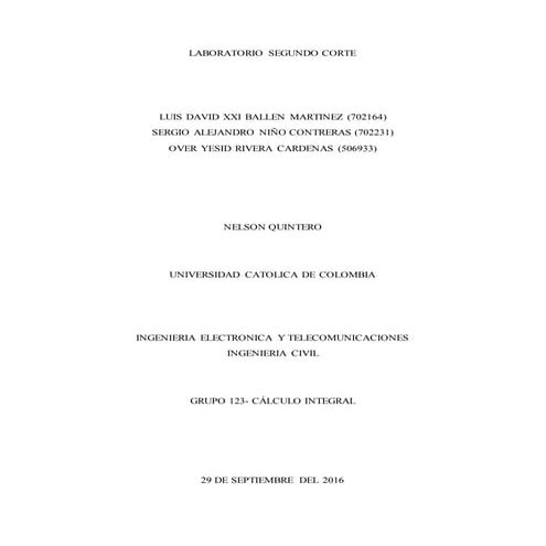 Calculo integral informe  laboratorio