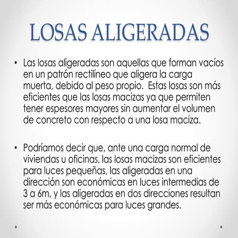 Calculo losas aligeradas