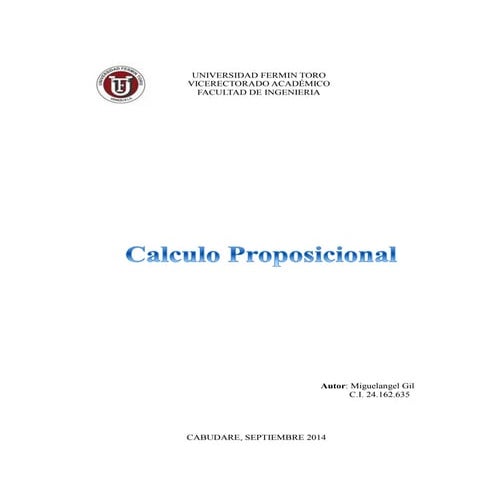 CALCULO PROPOSICIONAL