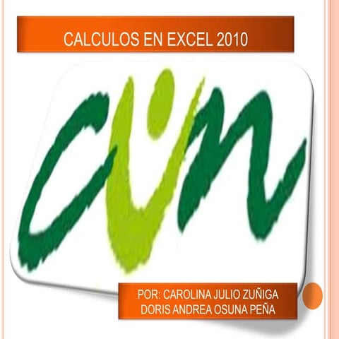 Calculos en excel