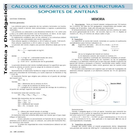 Calculos mecanicos estructuras