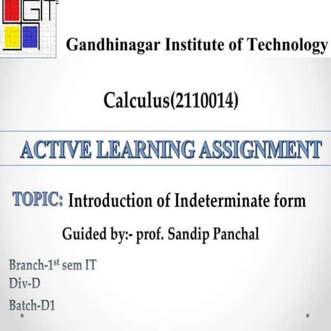 Introduction  of Indeterminate Form