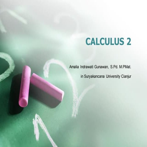 Calculus 2 pertemuan 1 | PPT