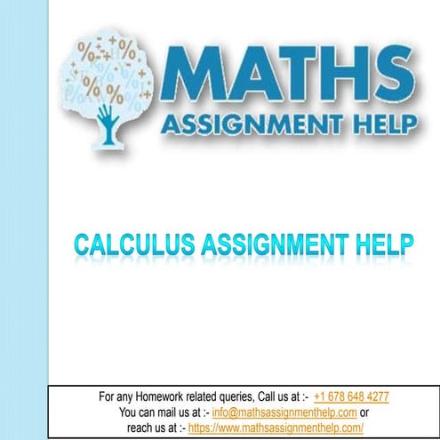 Calculus Assignment Help
