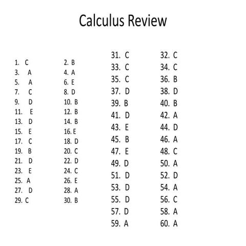 Calculus final exam review