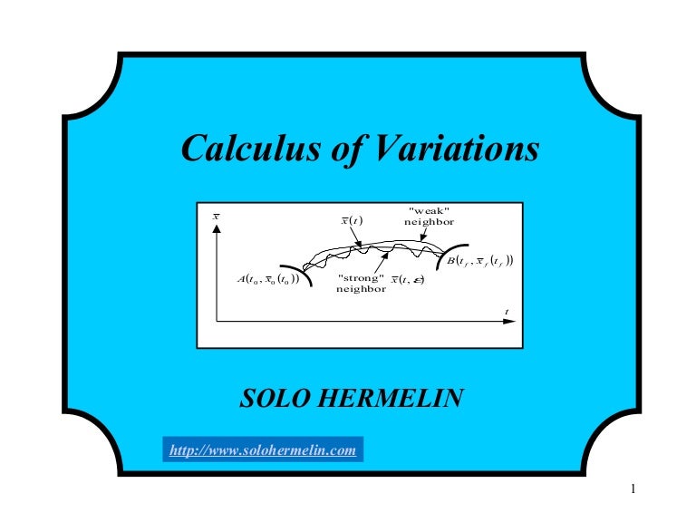 Calculus of variations