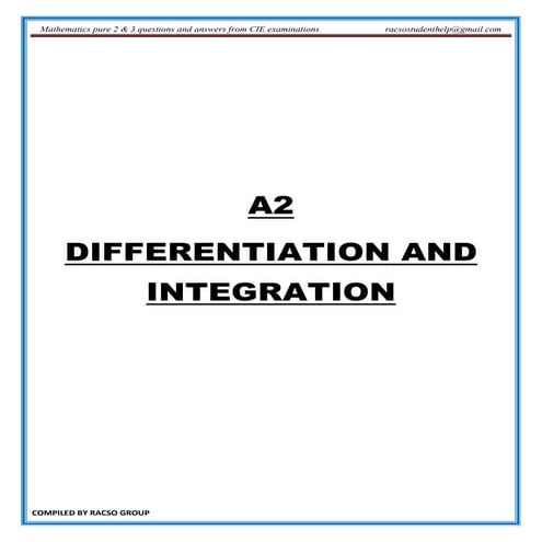 differenciation and integration. new