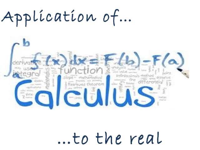 Application of Calculus in Real World 