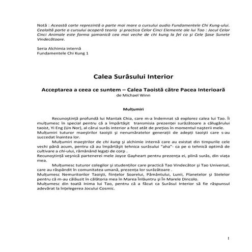 Calea surasului interior   michael winn