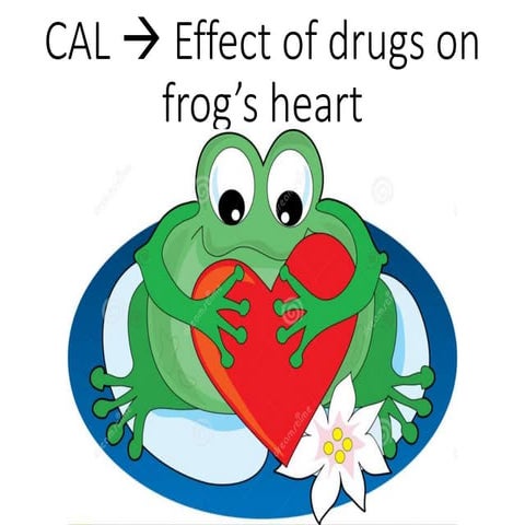Effect of drugs on frog’s heart 