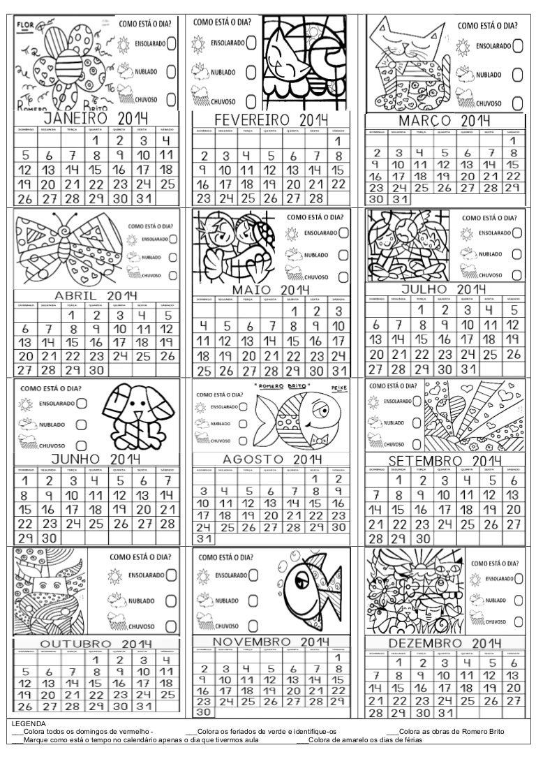 Calendários romero brito arte (2)