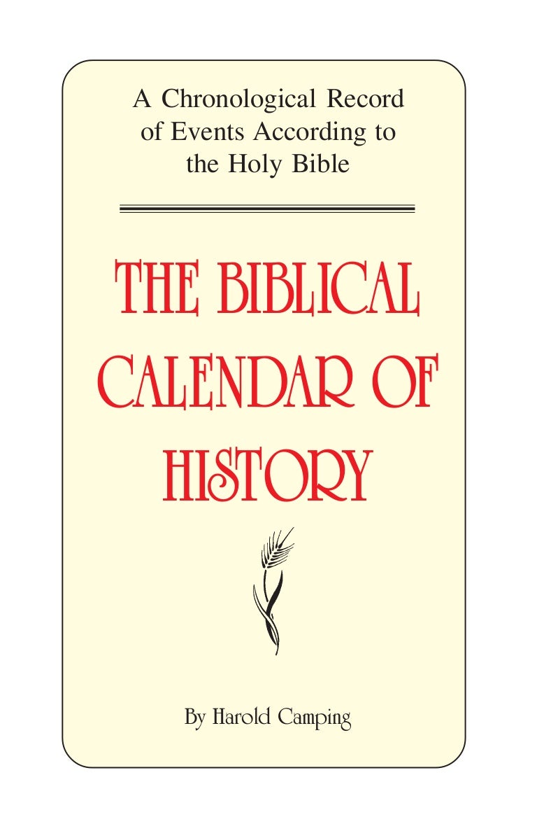 The Biblical Calendar of History