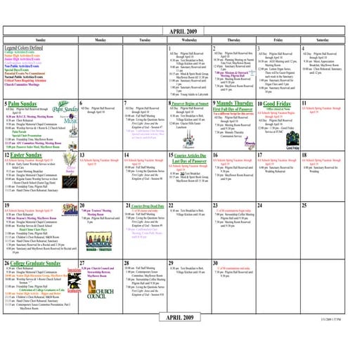 Calendar 2009 04 Ltr