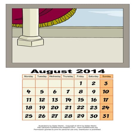 Calendar aug-2014 | PDF