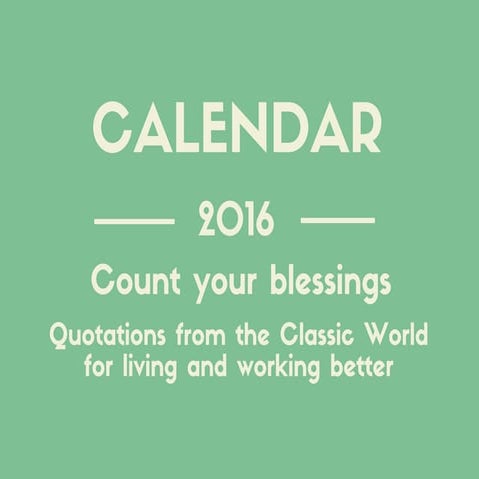 Count Your Blessings (Diplo Calendar 2016)