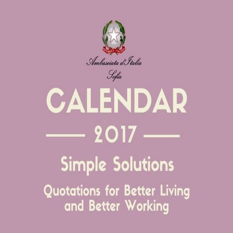Simple Solutions (Diplo Calendar 2017)