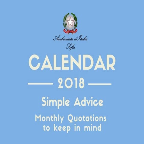 Simple advice (Diplo calendar 2018)