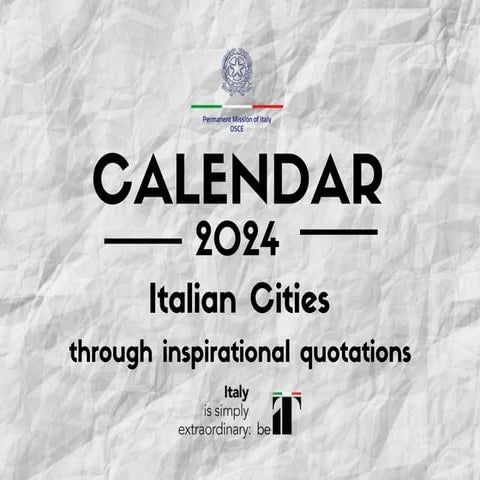 Calendar Italian cities 2024