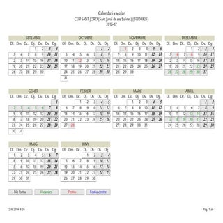 Calendari escolar2016 2017