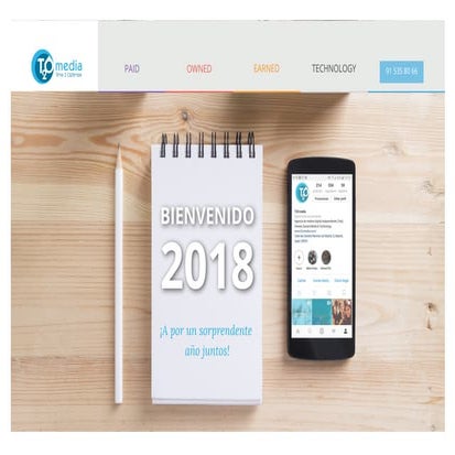 Calendario 2018 de T2O media para imprimir