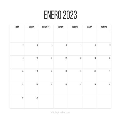 Calendario enero 2019 para imprimir: ¡Organiza tu año con estilo!