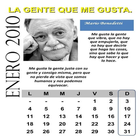 Calendario 2010 con regalos