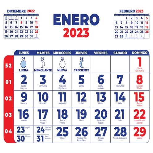 Calendario 2023-Carta N° Semanas.pdf | Christianity | Religion ...