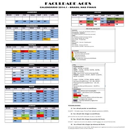 Calendario academico 2014