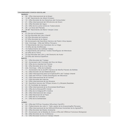 Calendario civico escolar 1