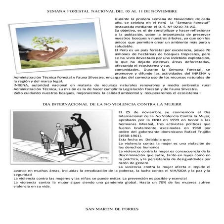 Calendario civico escolar de noviembre