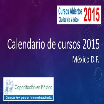 Calendario de cursos 2015