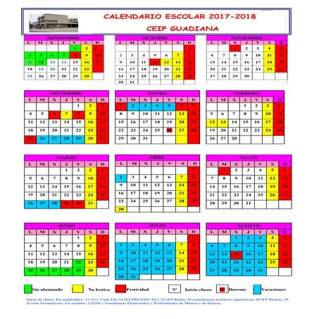 CALENDARIO ESCOLAR 17/18