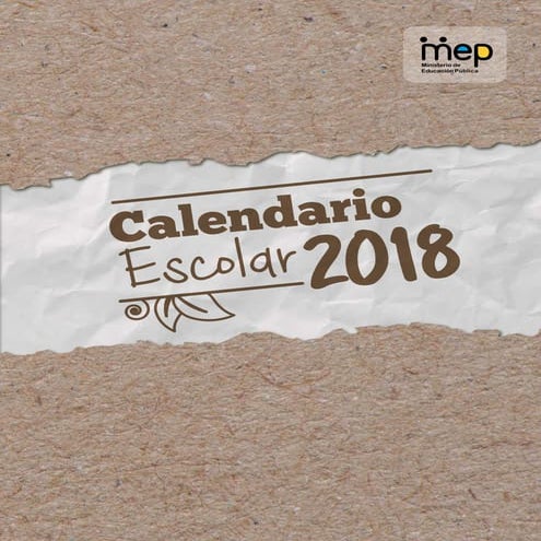 Calendario Escolar MEP 2018