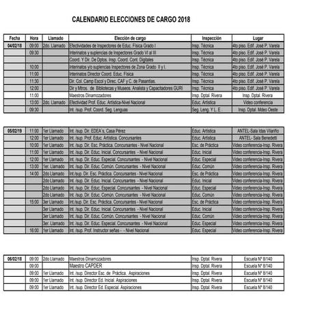 Calendario febrero  2019
