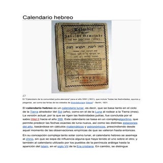 Calendario hebreo