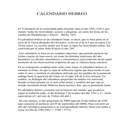 Calendario hebreo
