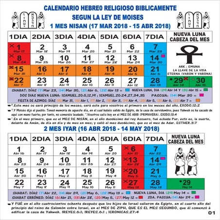 +Calendario hebreo religioso 2018