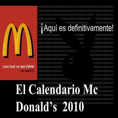 CALENDARIO MCDONALDS